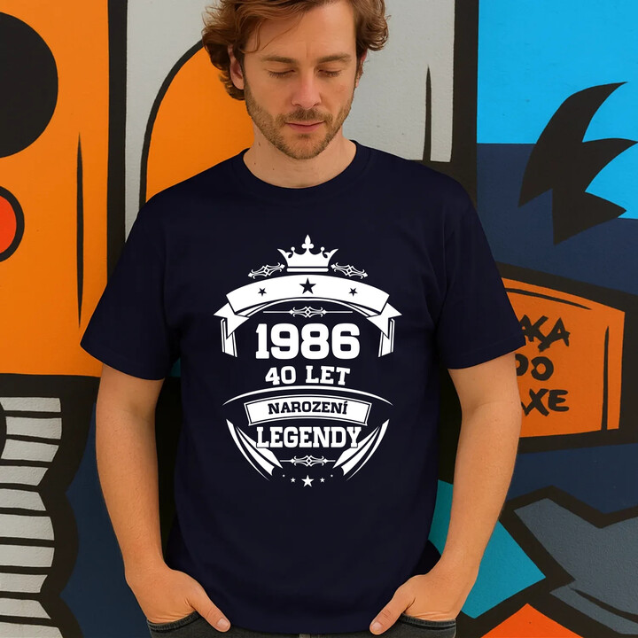 1986 Narození legendy 40 let - pánské tričko s potiskem