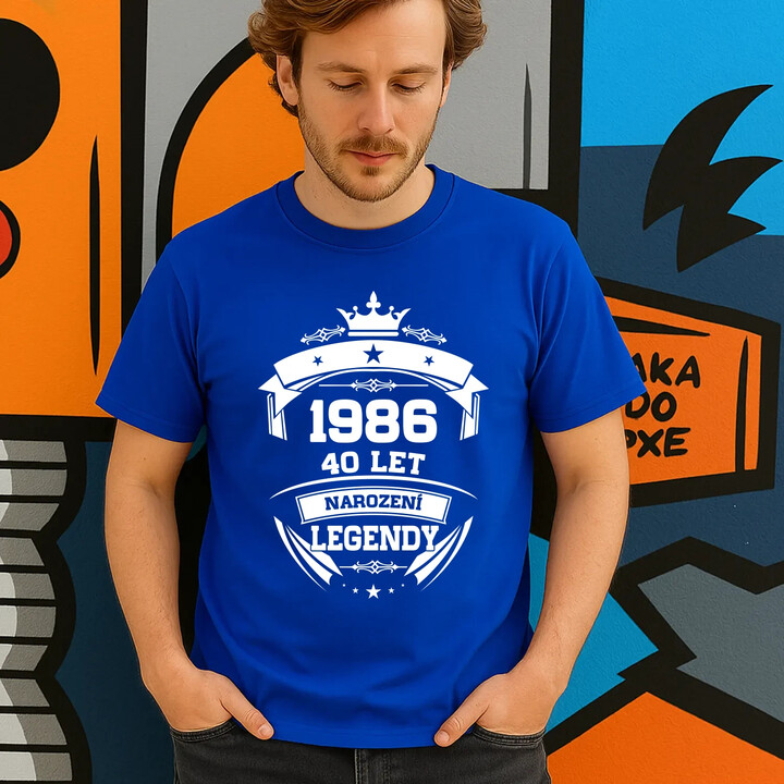 1986 Narození legendy 40 let - pánské tričko s potiskem