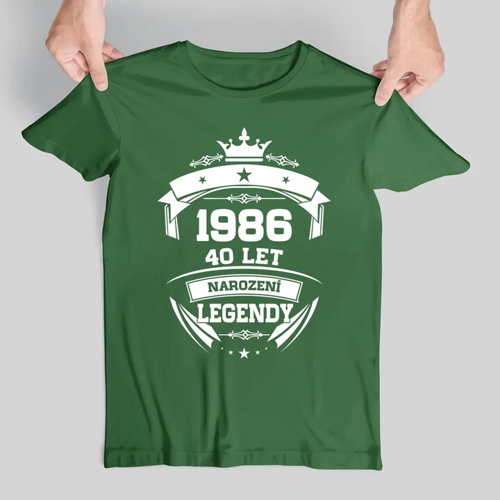 1986 Narození legendy 40 let - pánské tričko s potiskem