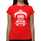 1981 Narození legendy 45 let  - dámské tričko s potiskem