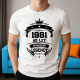 1981 Narození legendy 45 let - pánské tričko s potiskem