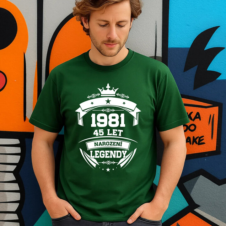 1981 Narození legendy 45 let - pánské tričko s potiskem
