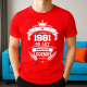 1981 Narození legendy 45 let - pánské tričko s potiskem