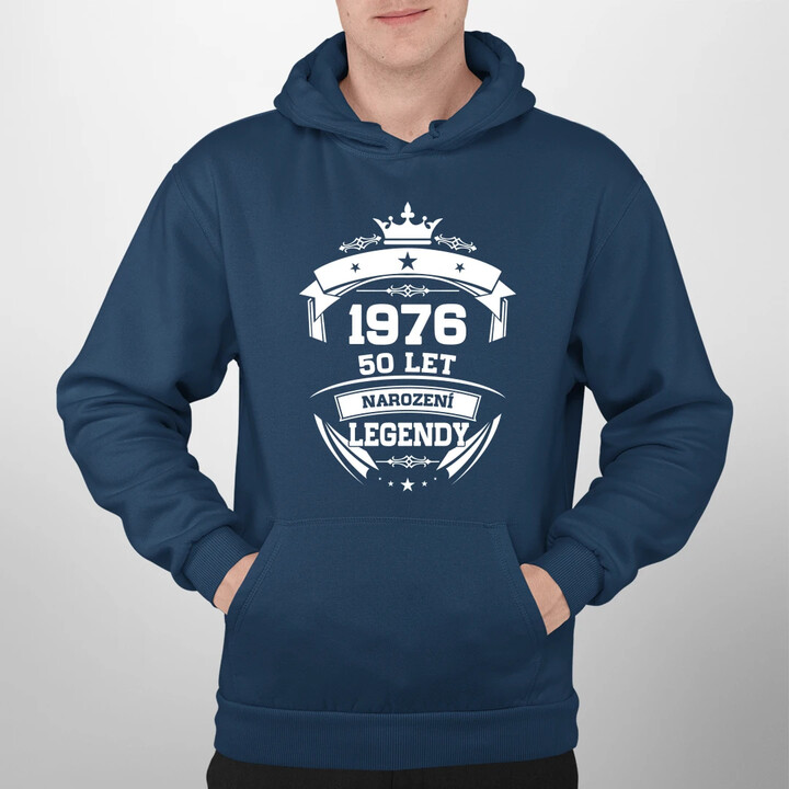 1976 Narození legendy 50 let - pánská mikina s potiskem