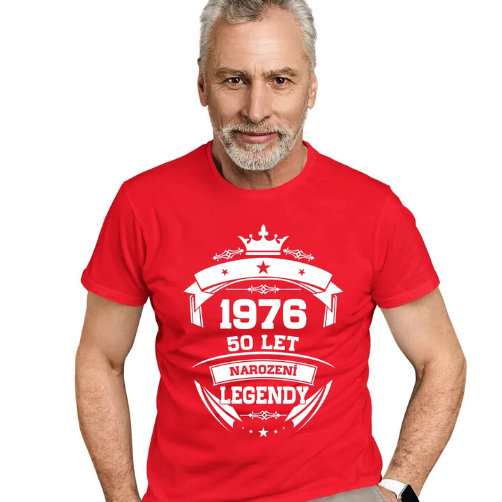 1976 Narození legendy 50 let - pánské tričko s potiskem