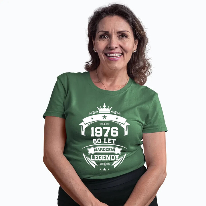 1976 Narození legendy 50 let  - dámské tričko s potiskem