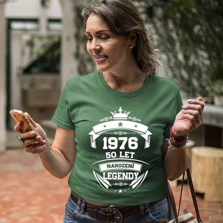 1976 Narození legendy 50 let  - dámské tričko s potiskem