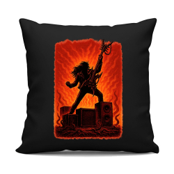 Eddie - pro fanoušky seriálu Stranger Things - černý polštář s potiskem