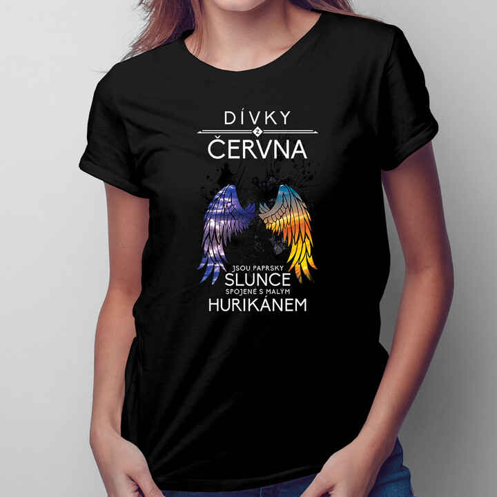 Dívky z června jsou paprsky slunce - dámská trička  s potiskem