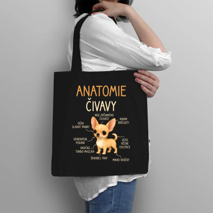 Anatomie čivavy - taška s potiskem