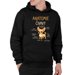Anatomie čivavy - pánská mikina s potiskem