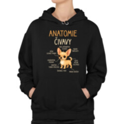 Anatomie čivavy - dámská mikina s potiskem