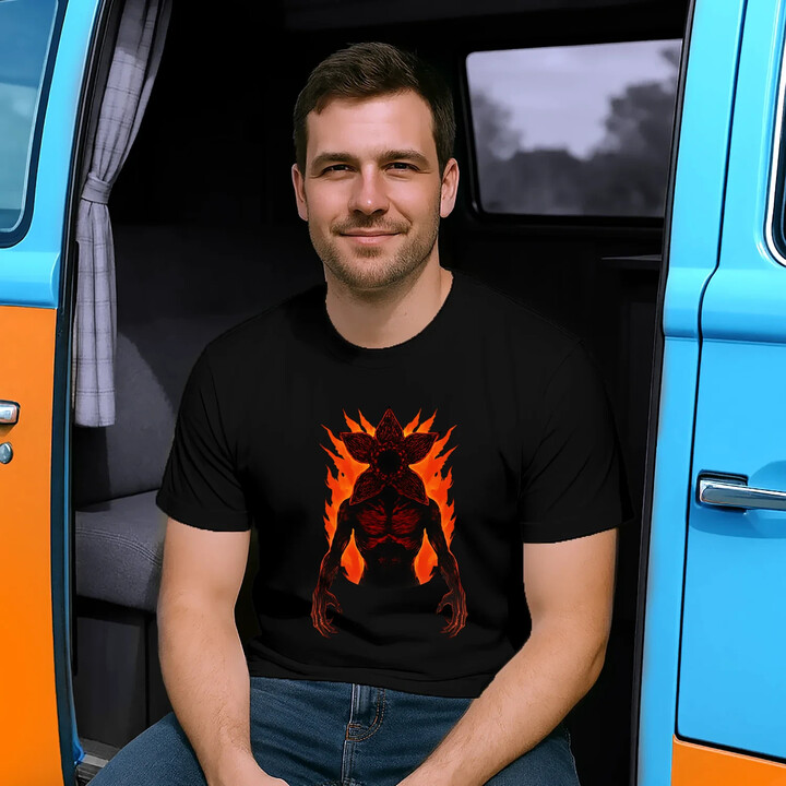 Demogorgon v2 - pro fanoušky seriálu Stranger Things - pánské tričko s potiskem