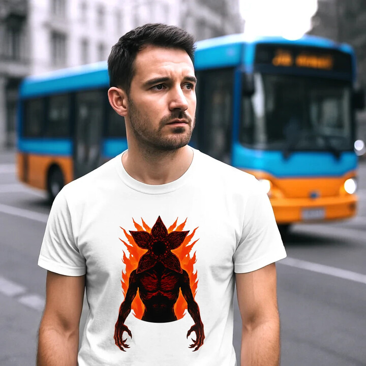 Demogorgon v2 - pro fanoušky seriálu Stranger Things - pánské tričko s potiskem