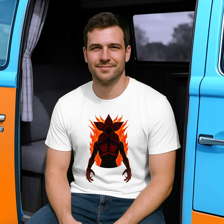 Demogorgon v2 - pro fanoušky seriálu Stranger Things - pánské tričko s potiskem