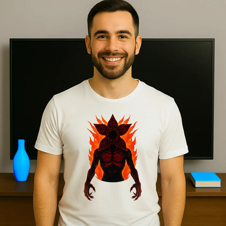Demogorgon v2 - pro fanoušky seriálu Stranger Things - pánské tričko s potiskem