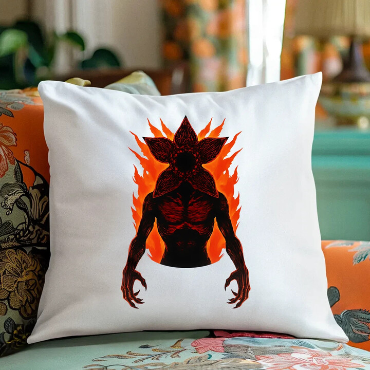 Demogorgon v2 - pro fanoušky seriálu Stranger Things - polštář s potiskem