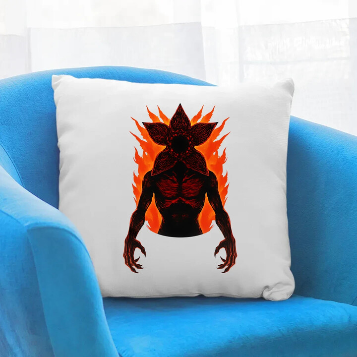 Demogorgon v2 - pro fanoušky seriálu Stranger Things - polštář s potiskem