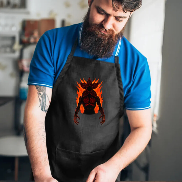 Demogorgon v2 - pro fanoušky seriálu Stranger Things - zástěra s potiskem
