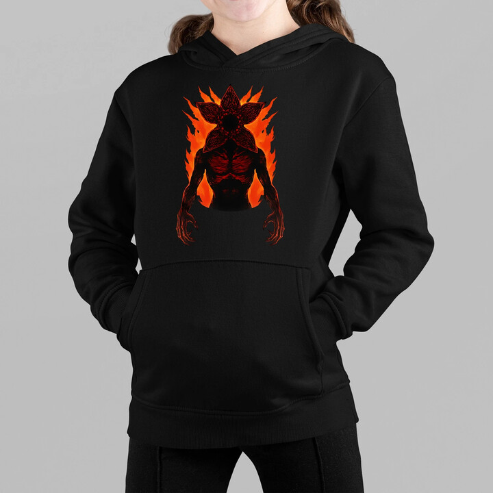 Demogorgon v2 - pro fanoušky seriálu Stranger Things - dětská mikina s kapucí