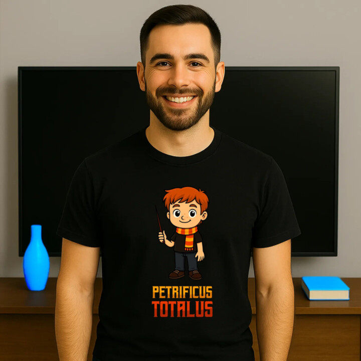 Petrificus Totalus - Ron Weasley - pánské tričko s potiskem pro fanoušky série Harry Potter
