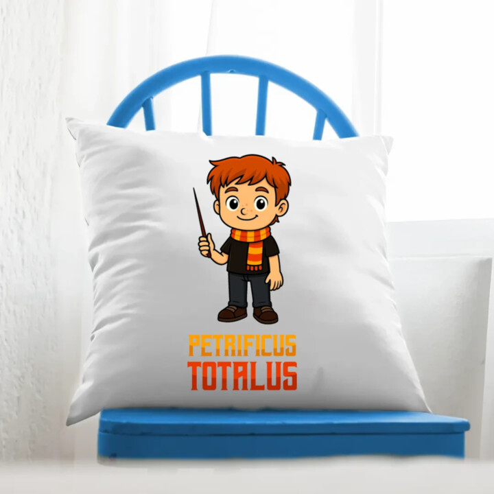 Petrificus Totalus - Ron Weasley - polštář s potiskem pro fanoušky série Harry Potter