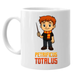 Petrificus Totalus - Ron Weasley - hrnek s potiskem pro fanoušky série Harry Potter