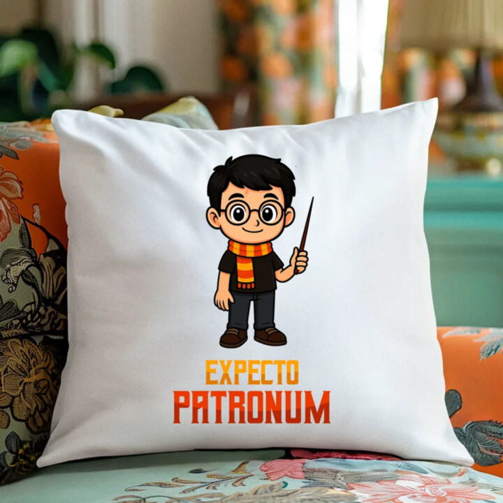 Expecto Patronum - Harry Potter - polštář s potiskem pro fanoušky série Harry Potter