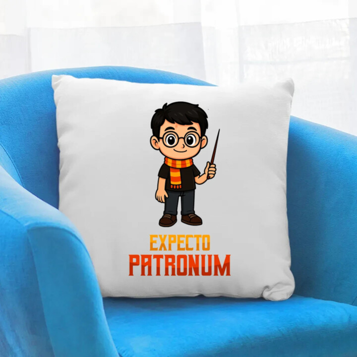 Expecto Patronum - Harry Potter - polštář s potiskem pro fanoušky série Harry Potter