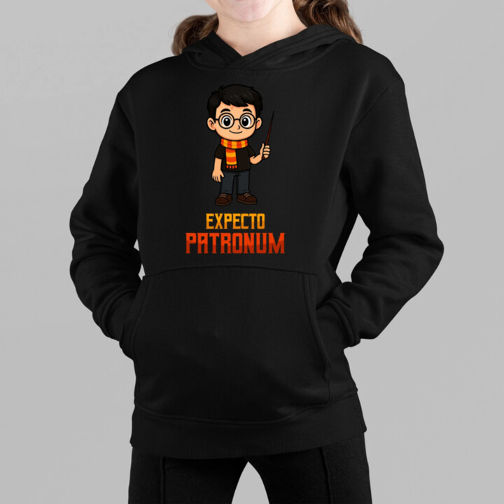 Expecto Patronum - Harry Potter - dětská mikina s kapucí pro fanoušky série Harry Potter