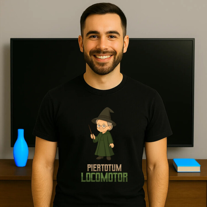 Piertotum Locomotor - Minerwa McGonagall - pánské tričko s potiskem pro fanoušky série Harry Potter