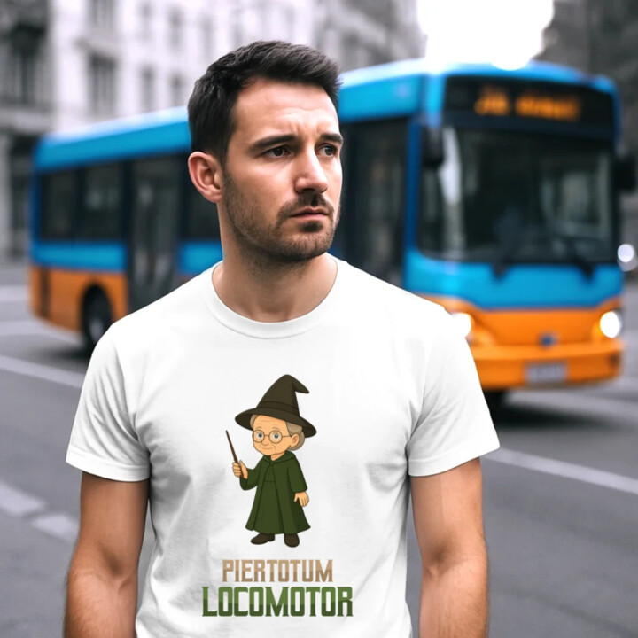 Piertotum Locomotor - Minerwa McGonagall - pánské tričko s potiskem pro fanoušky série Harry Potter