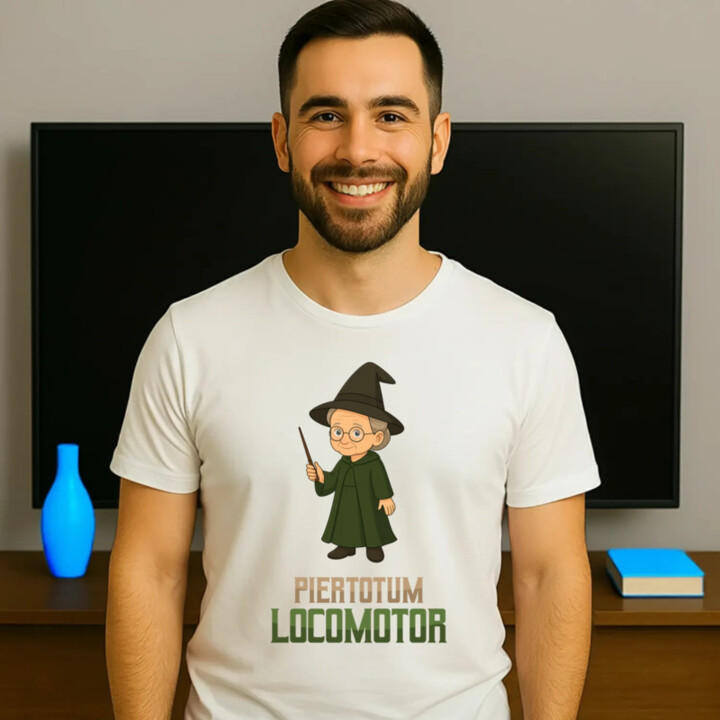 Piertotum Locomotor - Minerwa McGonagall - pánské tričko s potiskem pro fanoušky série Harry Potter