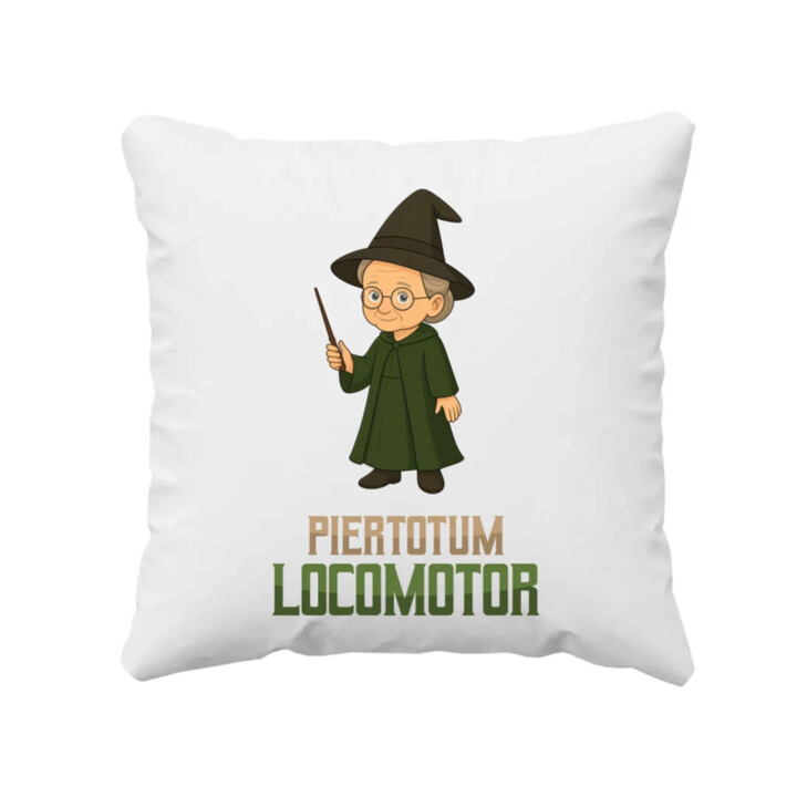 Piertotum Locomotor - Minerwa McGonagall - polštář s potiskem pro fanoušky série Harry Potter