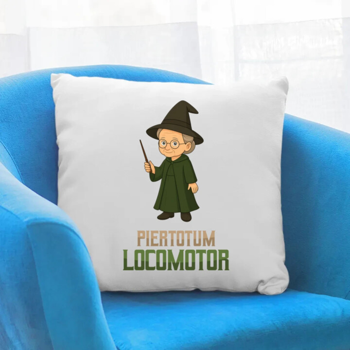 Piertotum Locomotor - Minerwa McGonagall - polštář s potiskem pro fanoušky série Harry Potter