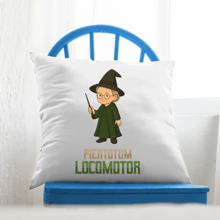 Piertotum Locomotor - Minerwa McGonagall - polštář s potiskem pro fanoušky série Harry Potter