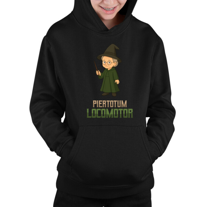 Piertotum Locomotor - Minerwa McGonagall - dětská mikina s kapucí pro fanoušky série Harry Potter
