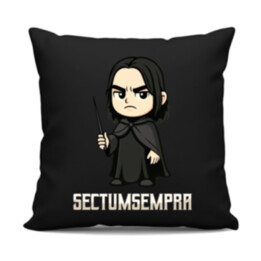 Sectumsempra - Severus Snape - černý polštář s potiskem pro fanoušky série Harry Potter