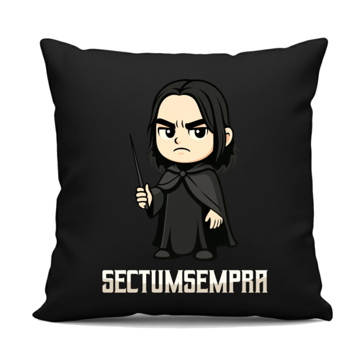 Sectumsempra - Severus Snape - černý polštář s potiskem pro fanoušky série Harry Potter