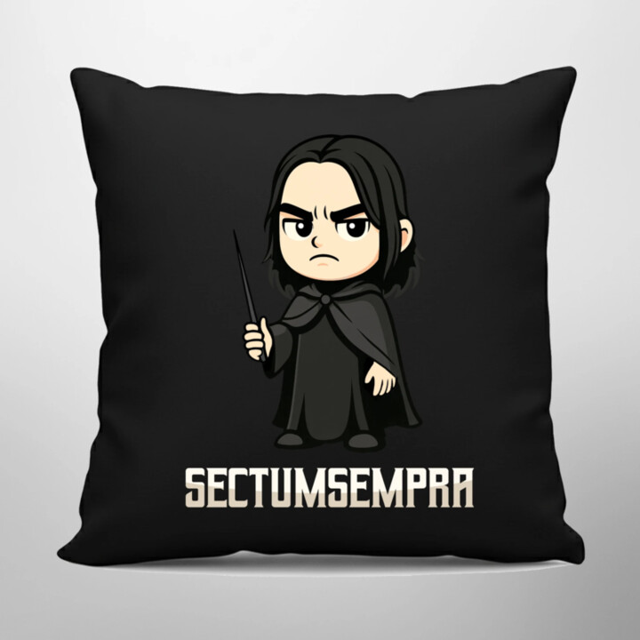 Sectumsempra - Severus Snape - černý polštář s potiskem pro fanoušky série Harry Potter