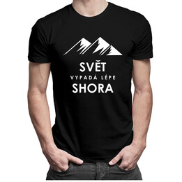 Svět vypadá lépe shora - pánské tričko s potiskem