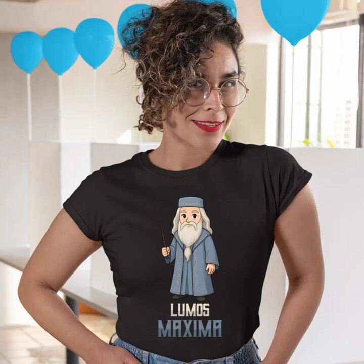 Lumos Maxima - Albus Dumbledore  - dámské tričko s potiskem pro fanoušky série Harry Potter