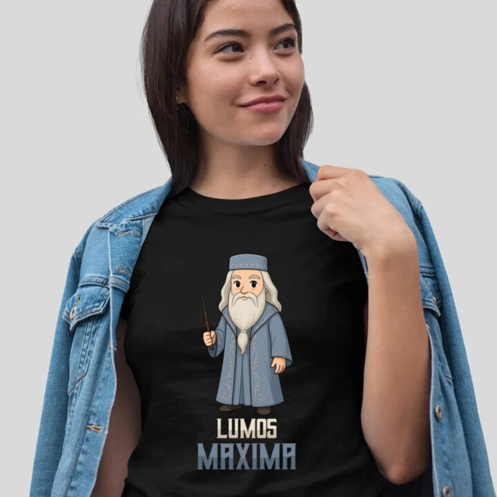 Lumos Maxima - Albus Dumbledore  - dámské tričko s potiskem pro fanoušky série Harry Potter