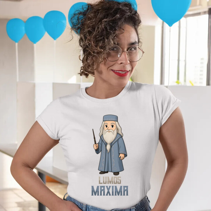 Lumos Maxima - Albus Dumbledore  - dámské tričko s potiskem pro fanoušky série Harry Potter