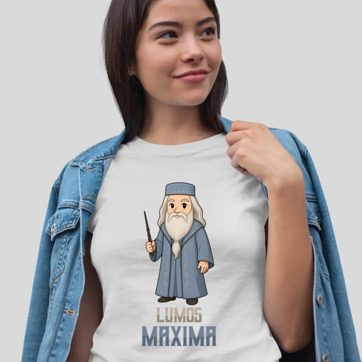 Lumos Maxima - Albus Dumbledore  - dámské tričko s potiskem pro fanoušky série Harry Potter