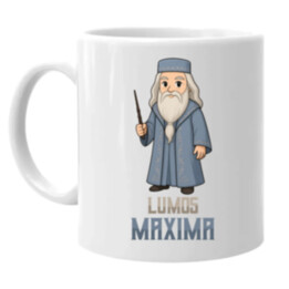 Lumos Maxima - Albus Dumbledore - hrnek s potiskem pro fanoušky série Harry Potter