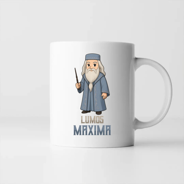 Lumos Maxima - Albus Dumbledore - hrnek s potiskem pro fanoušky série Harry Potter