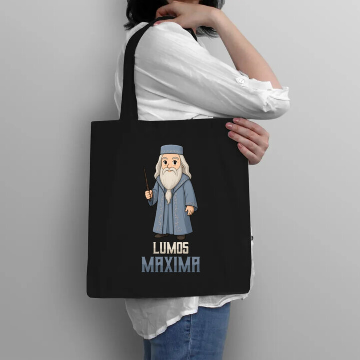 Lumos Maxima - Albus Dumbledore - taška s potiskem pro fanoušky série Harry Potter