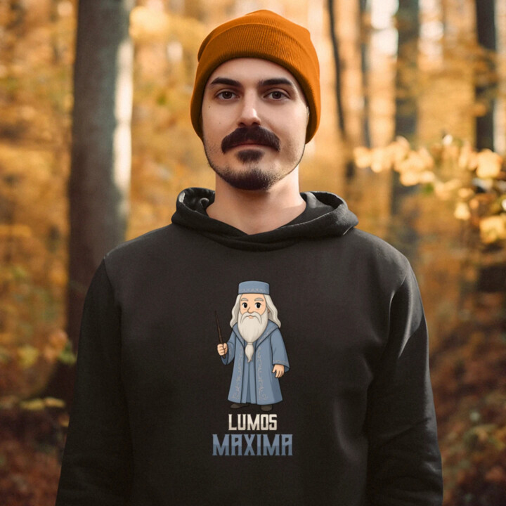 Lumos Maxima - Albus Dumbledore - pánská mikina s potiskem pro fanoušky série Harry Potter
