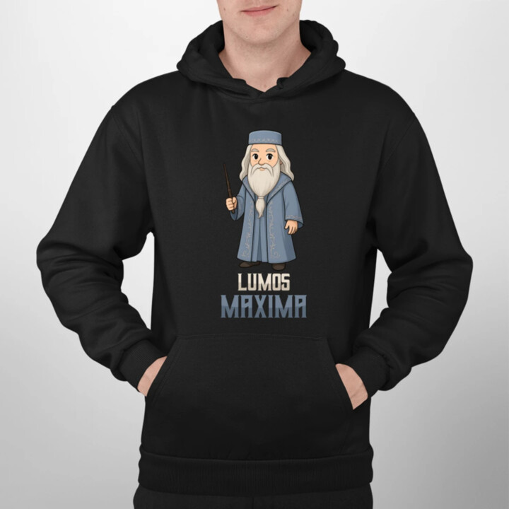 Lumos Maxima - Albus Dumbledore - pánská mikina s potiskem pro fanoušky série Harry Potter
